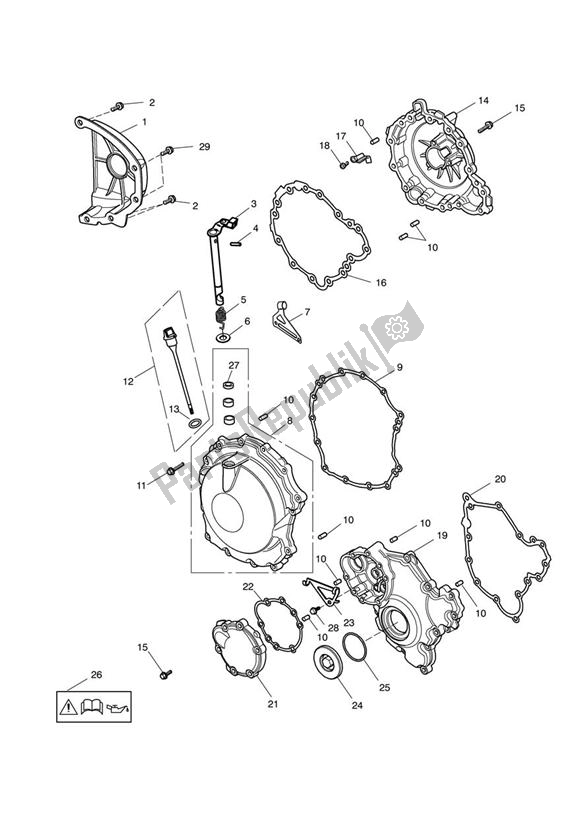 All parts for the Engine Covers of the Triumph Tiger 1050 2007 - 2013