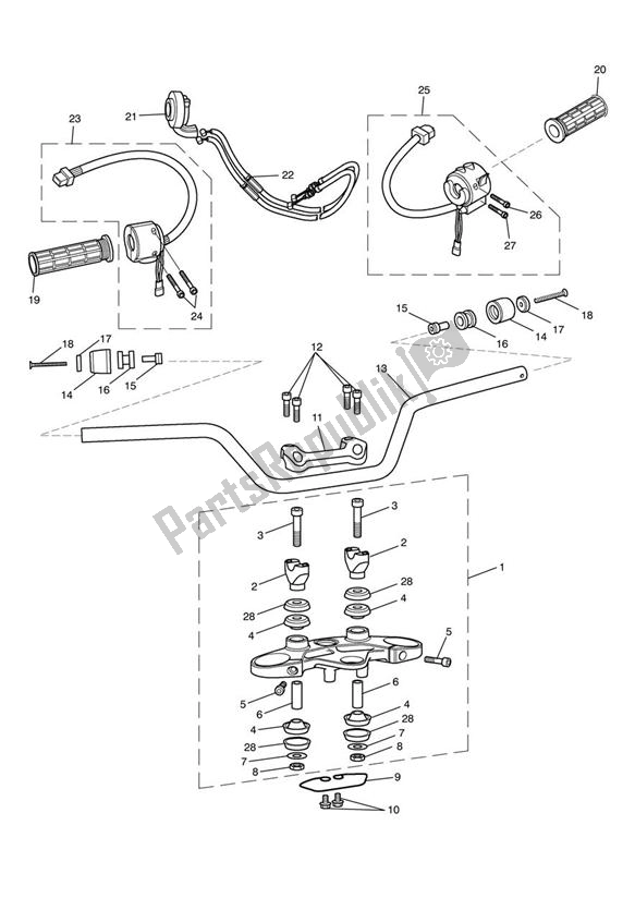 Todas las partes para Handlebars & Switches 483576 > de Triumph Tiger 1050 2007 - 2013