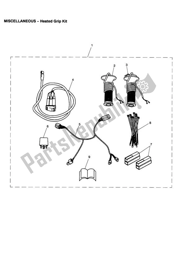 All parts for the Heated Grip Kit of the Triumph Tiger 1050 2007 - 2013