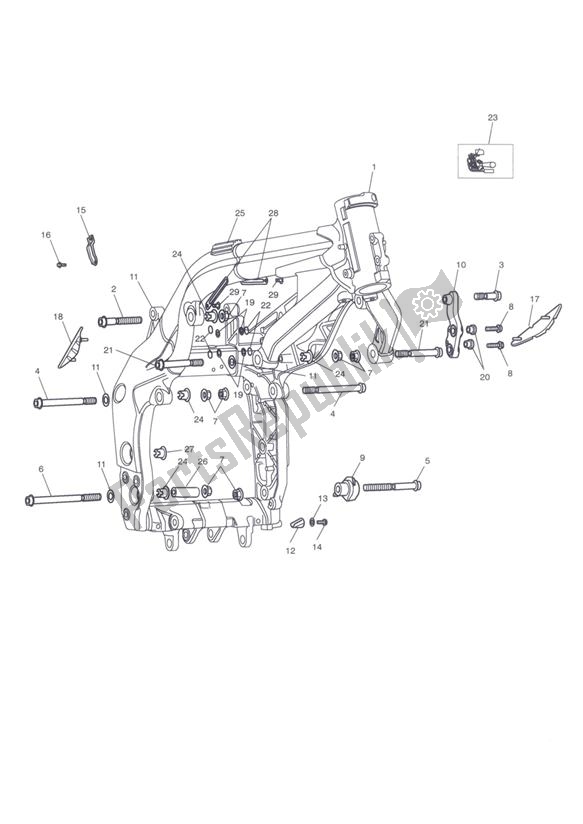 Todas las partes para Marco Principal Y Accesorios de Triumph Tiger 1050 2007 - 2013