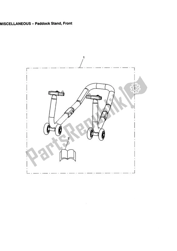 Wszystkie części do Paddock Stand, Front Triumph Tiger 1050 2007 - 2013