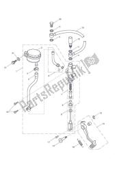 maître-cylindre de frein arrière, réservoir et pédale