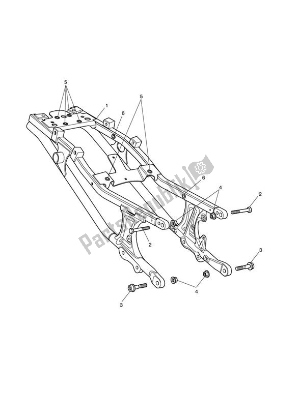 Todas las partes para Subchasis Trasero Y Accesorios de Triumph Tiger 1050 2007 - 2013