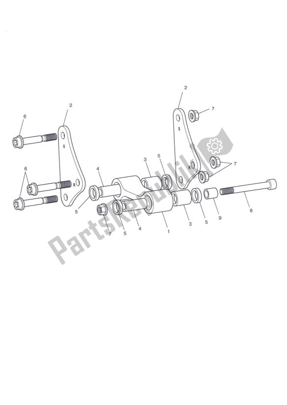 All parts for the Rear Suspension Linkage of the Triumph Tiger 1050 2007 - 2013