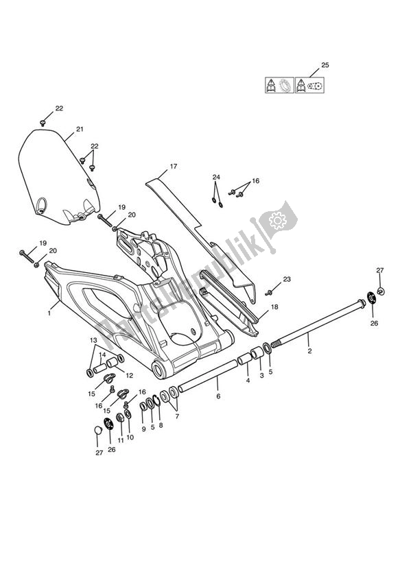 Todas las partes para Basculante Trasero de Triumph Tiger 1050 2007 - 2013