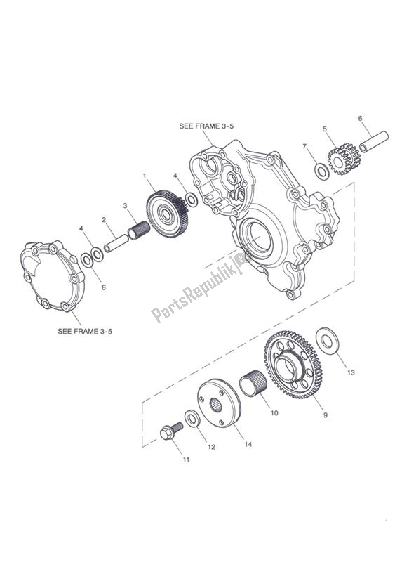 All parts for the Starter Drive Gears > Eng No 506681 of the Triumph Tiger 1050 2007 - 2013