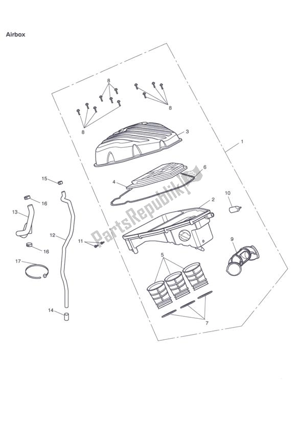 Todas las partes para Caja De Aire de Triumph Tiger 1050 2007 - 2016