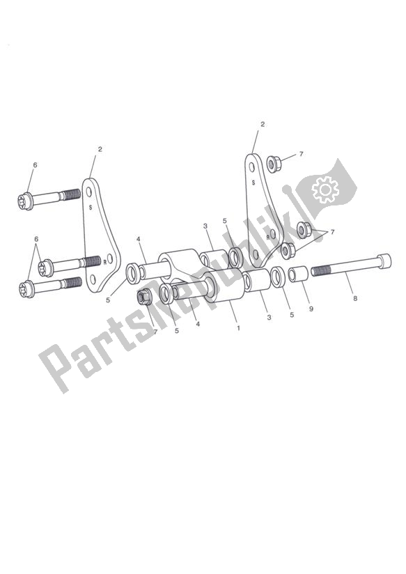 All parts for the Rear Suspension Linkage of the Triumph Tiger 1050 2007 - 2016
