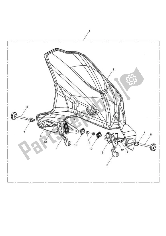 Todas las partes para Adjustable High Screen Kit de Triumph Tiger 800 2011 - 2015