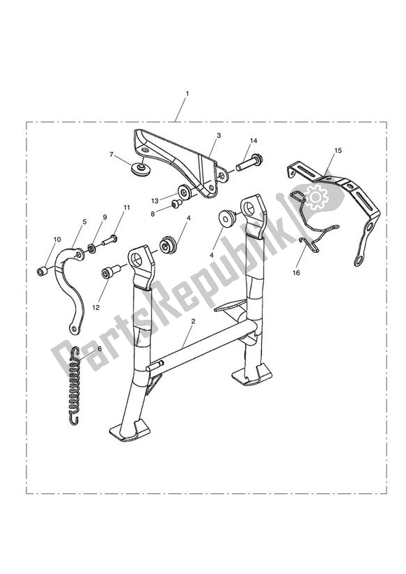 Todas las partes para Centrestand Kit, Short de Triumph Tiger 800 2011 - 2015