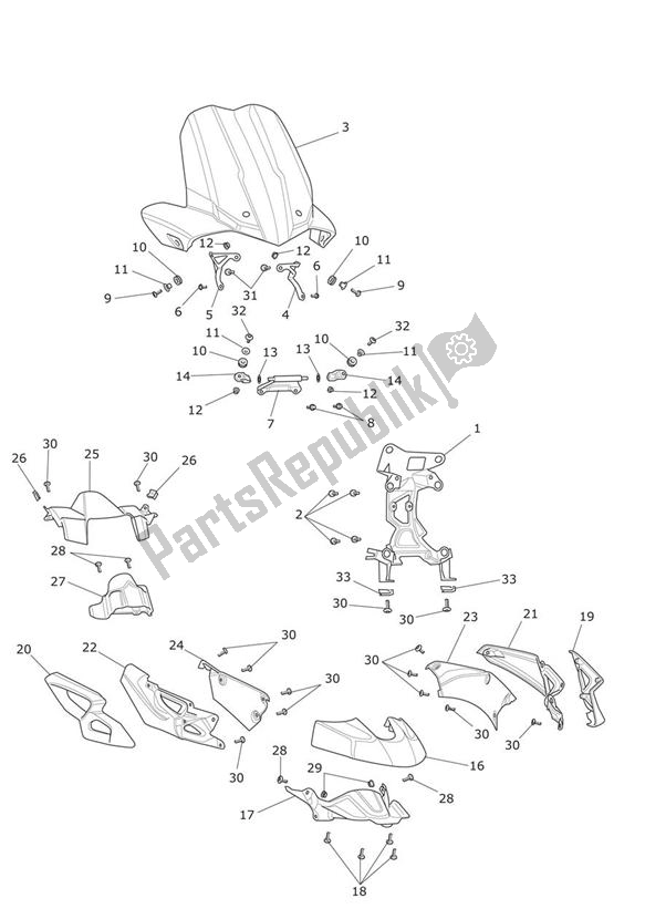 Tutte le parti per il Cockpit del Triumph Tiger 800 2011 - 2015
