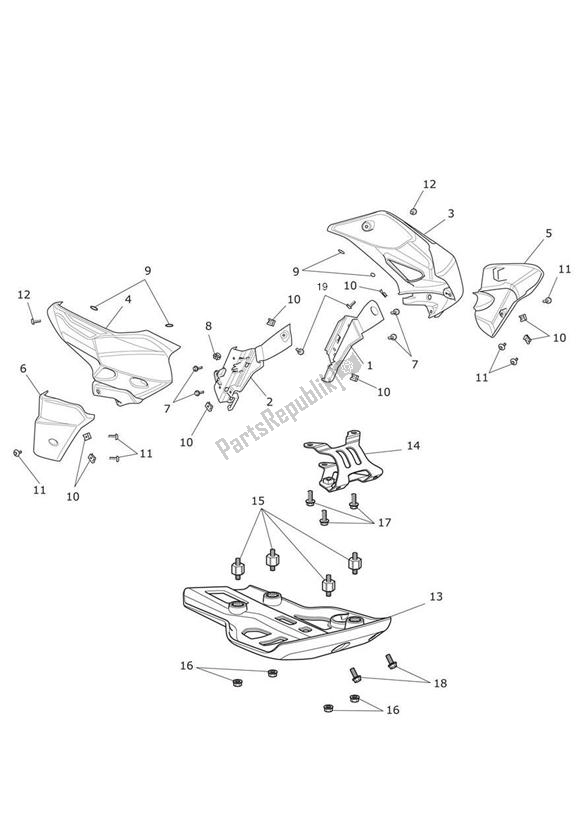 Todas las partes para Fairings & Sumpguard de Triumph Tiger 800 2011 - 2015