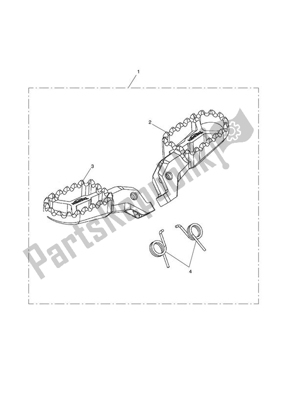 Todas las partes para Footrest, Pair, Type 1 Grey de Triumph Tiger 800 2011 - 2015