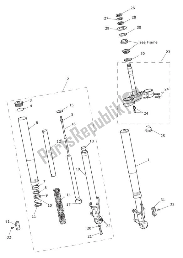 Todas las partes para Horquillas Delanteras Y Yugos de Triumph Tiger 800 2011 - 2015