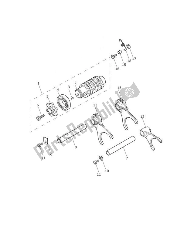 Todas las partes para Tambor Selector De Marchas de Triumph Tiger 800 2011 - 2015