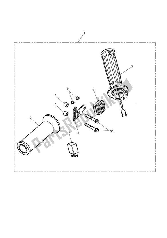 All parts for the Heated Grip Kit of the Triumph Tiger 800 2011 - 2015