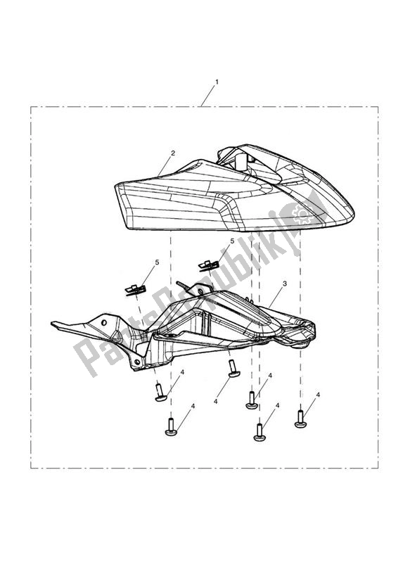 Alle onderdelen voor de High Front Mudguard Kit van de Triumph Tiger 800 2011 - 2015