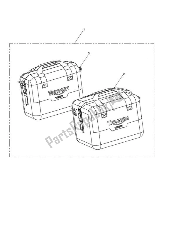 Alle onderdelen voor de Inner Bag, Pair van de Triumph Tiger 800 2011 - 2015