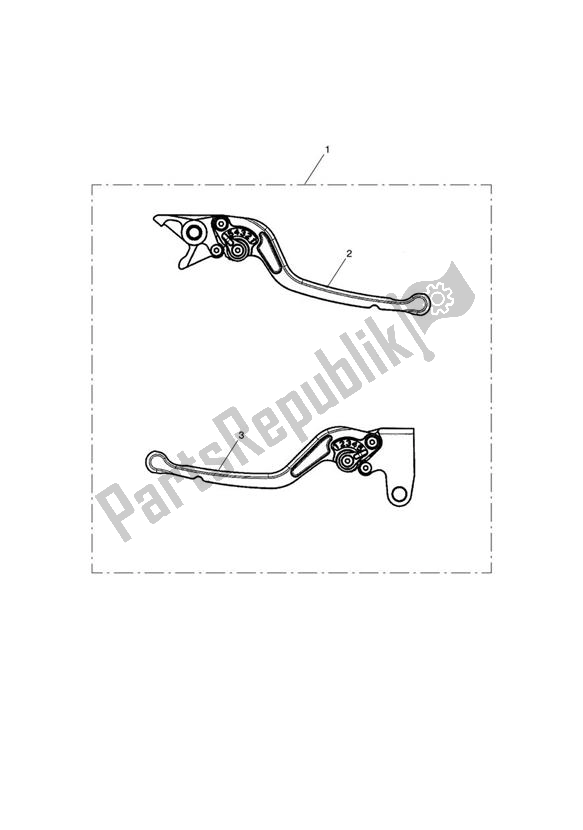 Alle onderdelen voor de Lever Kit, Adj, Std, Long van de Triumph Tiger 800 2011 - 2015