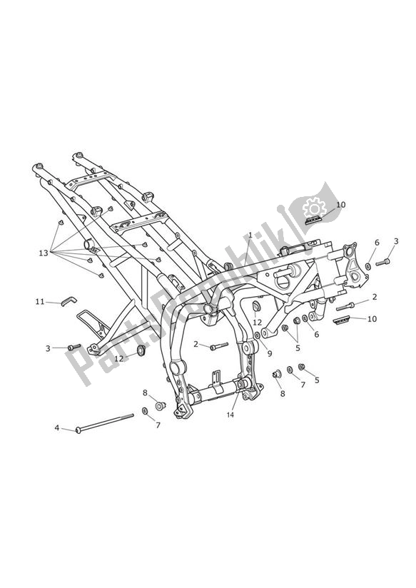 Todas las partes para Marco Principal Y Accesorios de Triumph Tiger 800 2011 - 2015