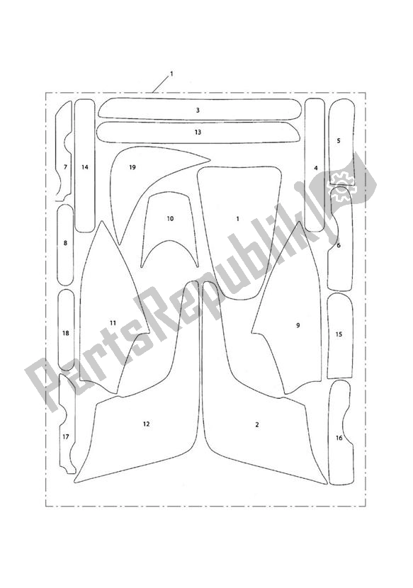 Todas las partes para Paint Protection Kit, Type 10, Gloss de Triumph Tiger 800 2011 - 2015