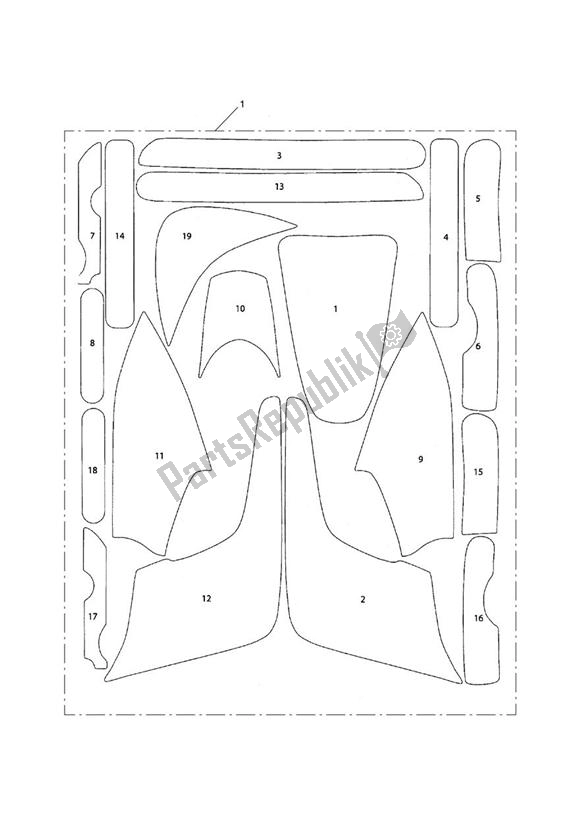 Todas las partes para Paint Protection Kit, Type 10, Gloss de Triumph Tiger 800 2011 - 2015