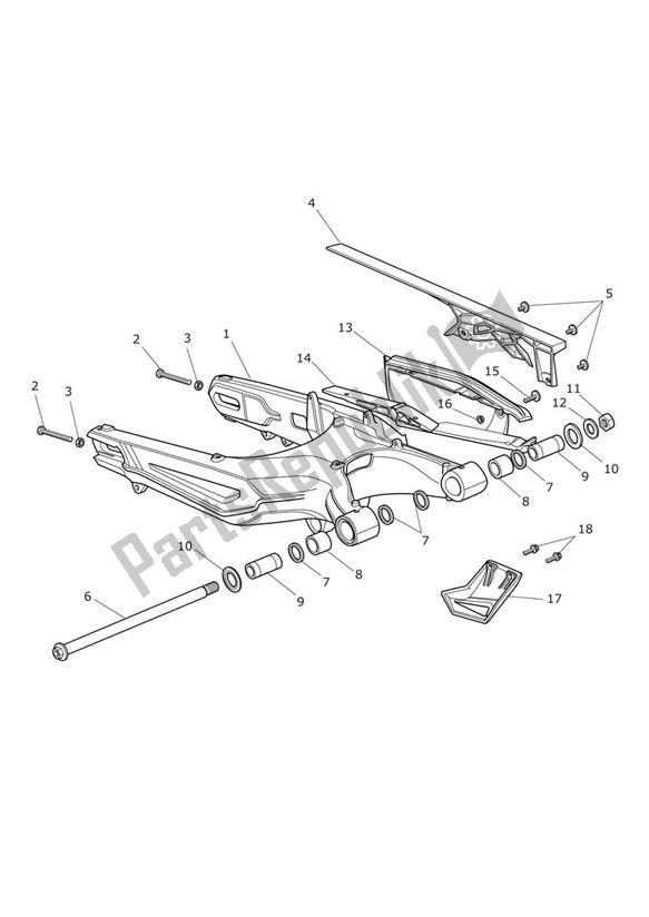 Todas las partes para Basculante Trasero de Triumph Tiger 800 2011 - 2015