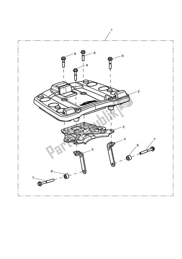 Todas las partes para Sliding Carriage Kit de Triumph Tiger 800 2011 - 2015