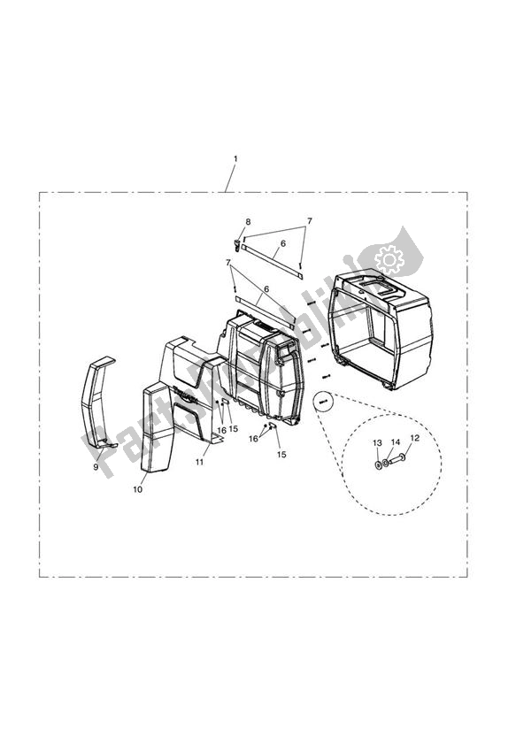 Todas las partes para Top Box Assy, Unpowered de Triumph Tiger 800 2011 - 2015