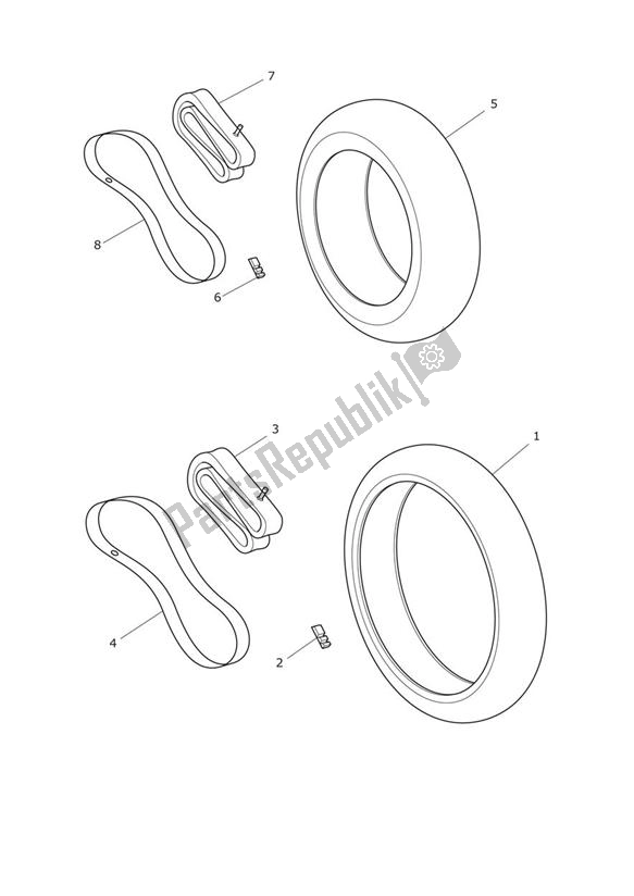 Tutte le parti per il Pneumatici, Valvole E Pesi Di Bilanciamento del Triumph Tiger 800 2011 - 2015
