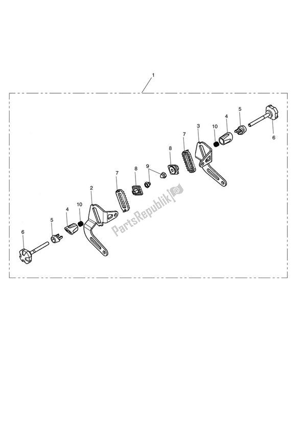 All parts for the Angle Adjuster Kit, Std Screen of the Triumph Tiger 800 2011 - 2015