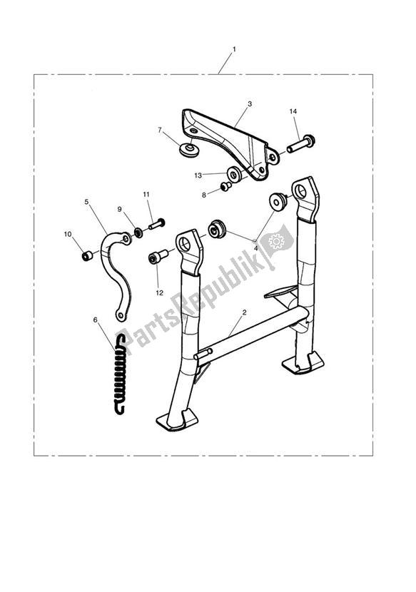 Todas las partes para Centrestand Kit, Short de Triumph Tiger 800 2011 - 2015