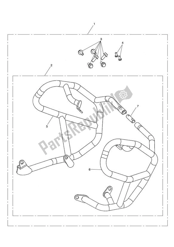 Todas las partes para Engine Dresser Bar Kit de Triumph Tiger 800 2011 - 2015