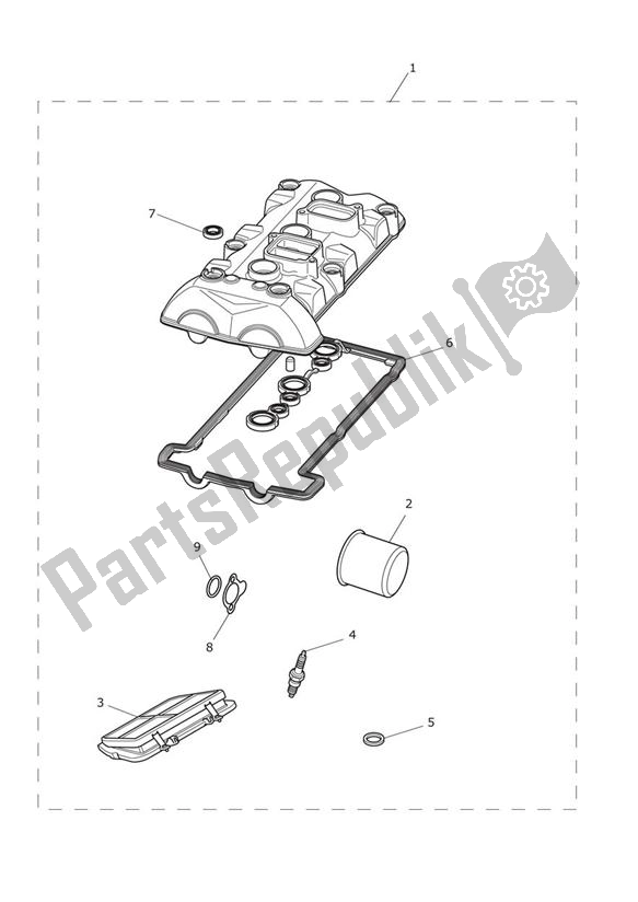 Alle onderdelen voor de Engine Service Kit van de Triumph Tiger 800 2011 - 2015