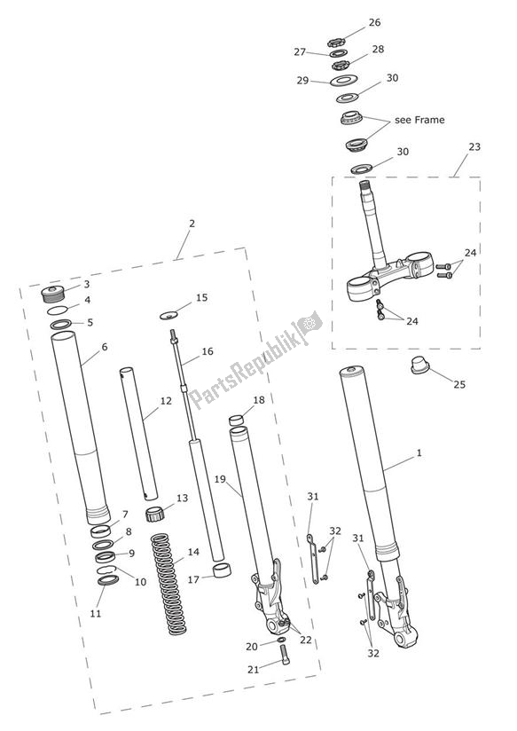 Todas las partes para Horquillas Delanteras Y Yugos de Triumph Tiger 800 2011 - 2015