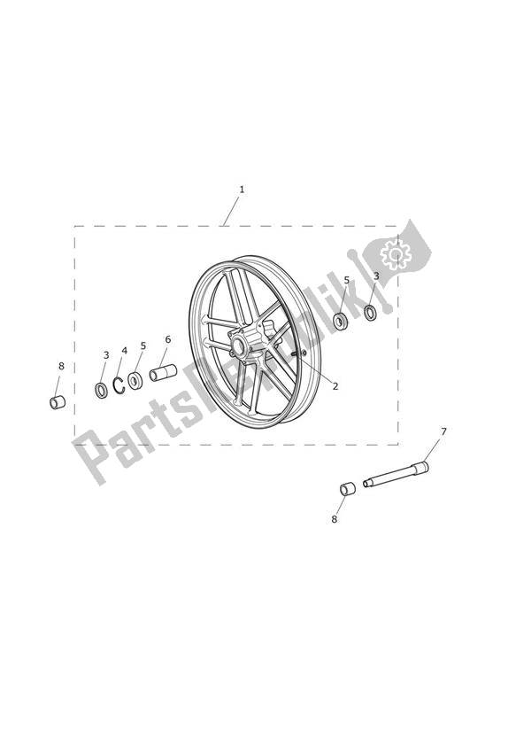 Todas las partes para Rueda Delantera de Triumph Tiger 800 2011 - 2015