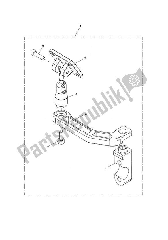 All parts for the Gps Mount Kit of the Triumph Tiger 800 2011 - 2015