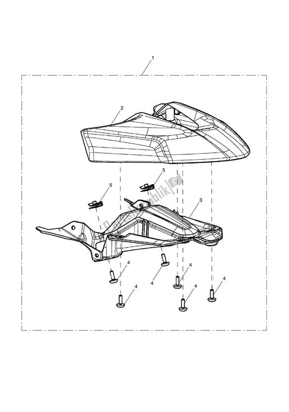 Alle onderdelen voor de High Front Mudguard Kit van de Triumph Tiger 800 2011 - 2015