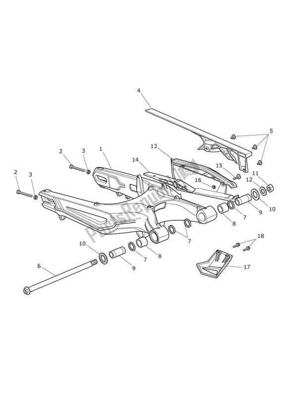 Todas las partes para Basculante Trasero de Triumph Tiger 800 2011 - 2015