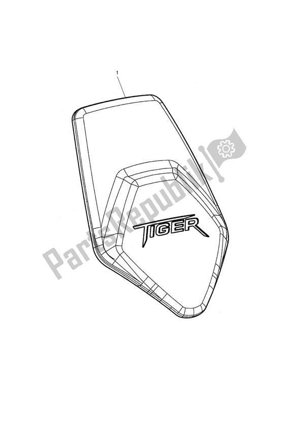 Alle onderdelen voor de Rubber Tank Pad Kit van de Triumph Tiger 800 2011 - 2015