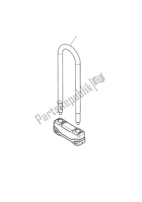 All parts for the U-lock of the Triumph Tiger 800 2011 - 2015
