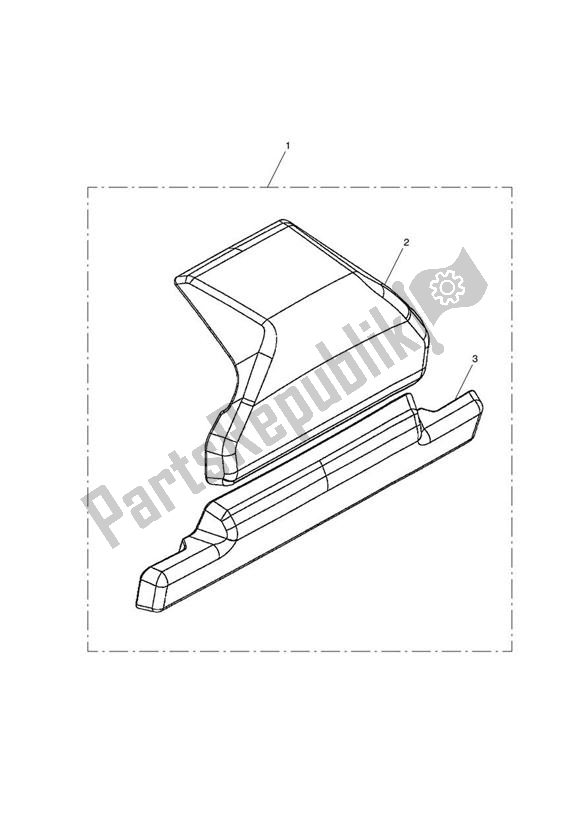 All parts for the Backrest Pair, Top Box of the Triumph Tiger 800 XC 2011 - 2015