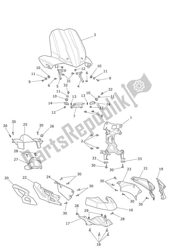 Todas las partes para Cockpit de Triumph Tiger 800 XC 2011 - 2015