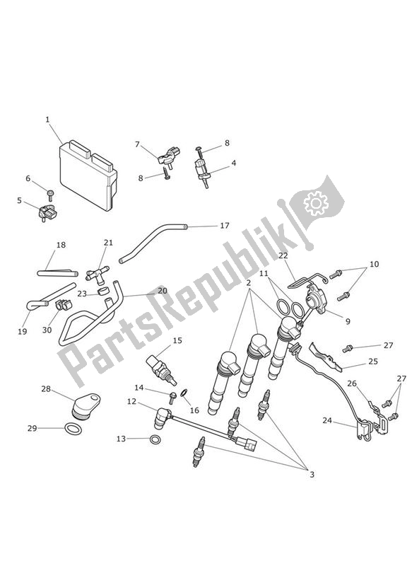 Todas las partes para Sistema De Gestión Del Motor de Triumph Tiger 800 XC 2011 - 2015