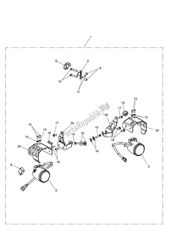 Todas las partes para Fog Light Kit de Triumph Tiger 800 XC 2011 - 2015