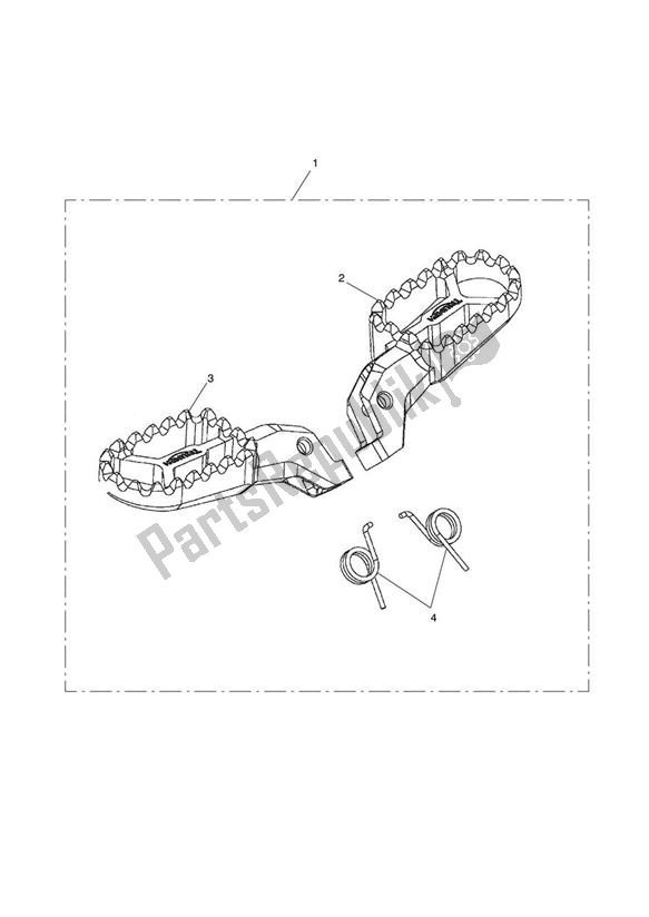 Todas las partes para Footrest, Pair, Type 1 Grey de Triumph Tiger 800 XC 2011 - 2015