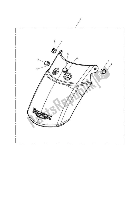 Todas las partes para Front Mudguard Extension Kit de Triumph Tiger 800 XC 2011 - 2015