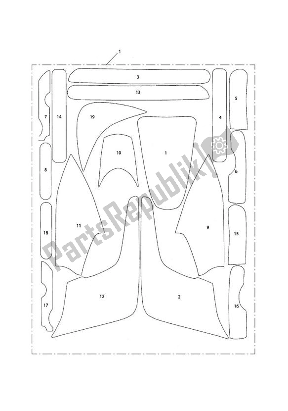 Todas las partes para Paint Protection Kit, Type 10, Gloss de Triumph Tiger 800 XC 2011 - 2015