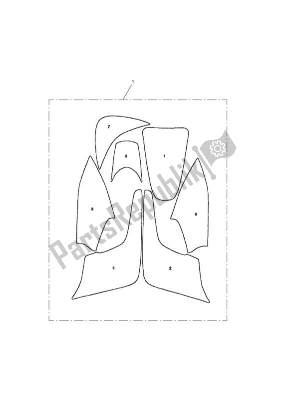 Todas las partes para Paint Protection Kit, Type 16, Matt de Triumph Tiger 800 XC 2011 - 2015