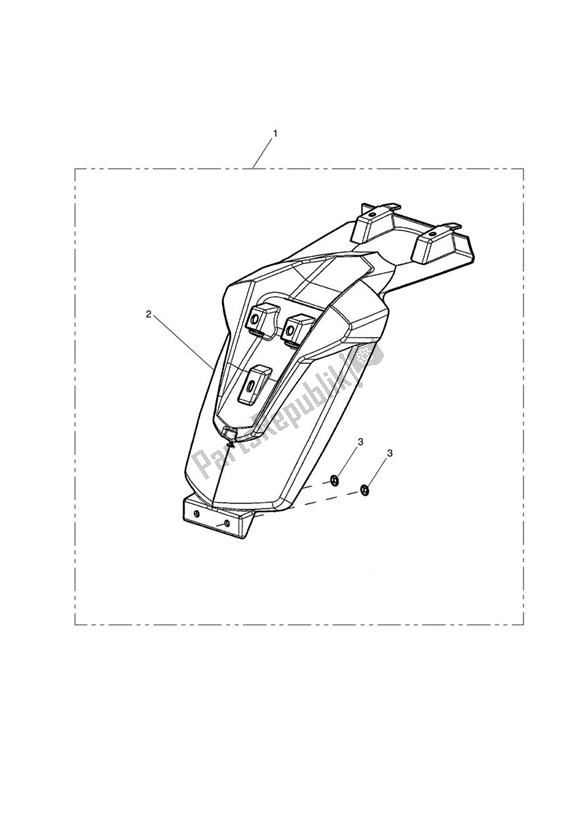 Todas las partes para Rear Mudguard Extension Kit de Triumph Tiger 800 XC 2011 - 2015